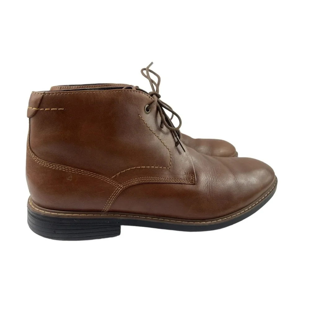 Rockport Classic Break Chukka Boots Men 13 M Shoes Brown Leather Work Bootie